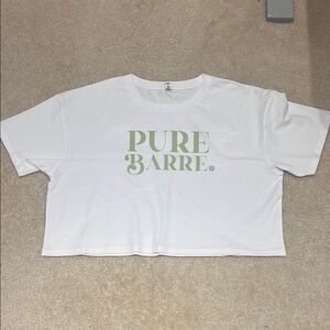 White Pure Barre Cropped T-Shirt